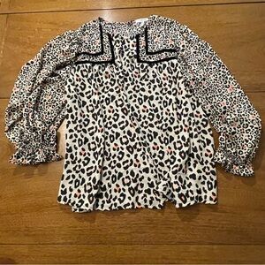 Maurice’s XL Leopard Print Blouse with pink and Black Accents